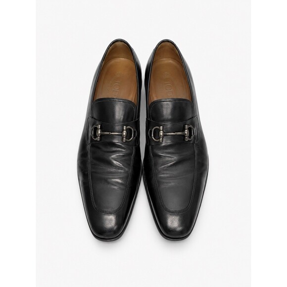 Salvatore Ferragamo Men\'s black leather loafers main image 7